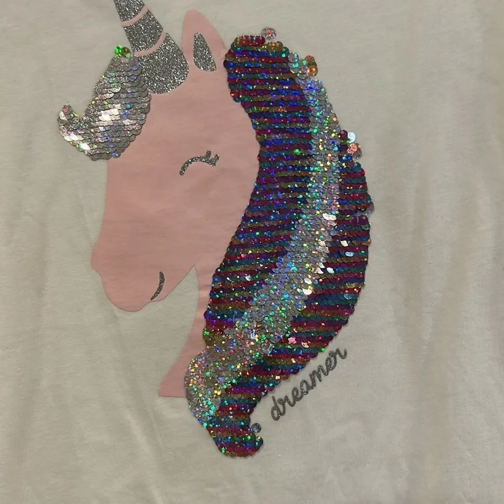 Uniqorn sequins white top